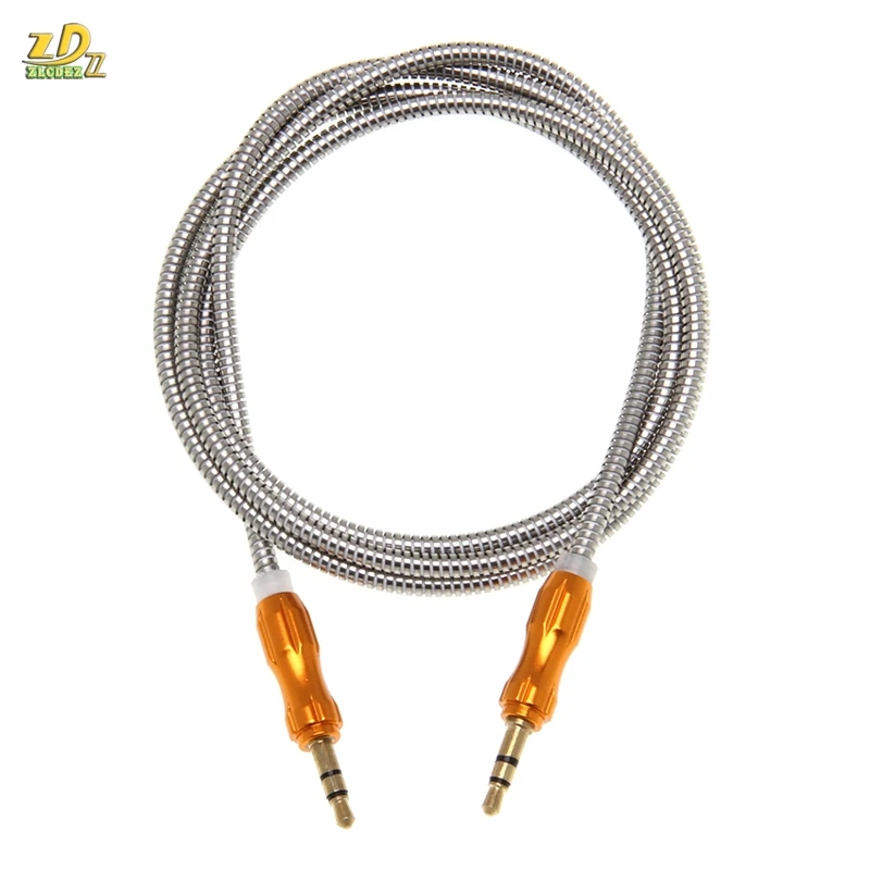 matel Aux Cable Speaker Wire 3 5mm Jack sliver ring Speaker Audio Cable For Car Headphone Jack 3 5 mm For MP3 MP4 500pcs lot