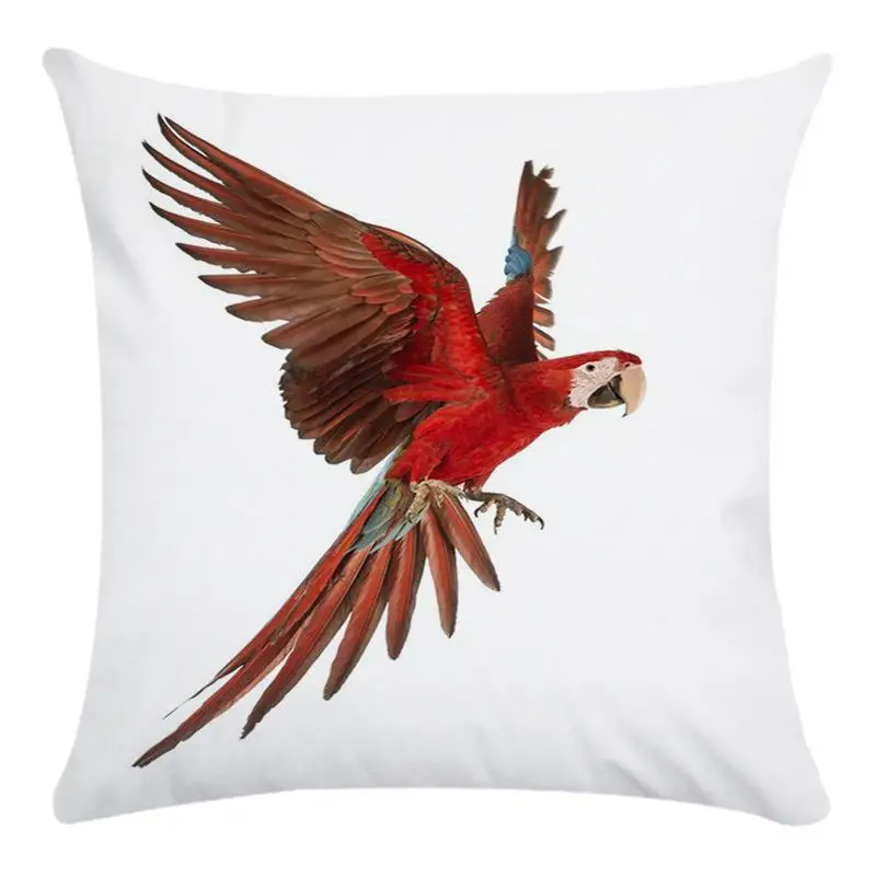 Наволочка красочная Птица Попугай рисунок напечатанный мягкий короткий плюс наволочка 45x45 см домашний декор - Цвет: 5