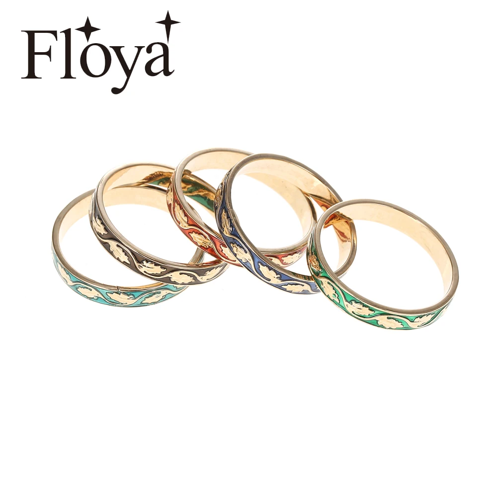 Floya Leaf аксессуары из эмали внутренние кольца штабелируемые медные женские