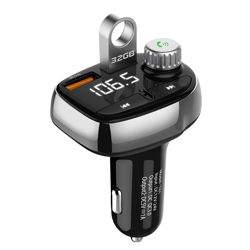 

Bluetooth Car Kit for xiaomi car charger FM Transmitter MP3 Player Dual USB Fast Charging Voltage Display SD TF Music Playing