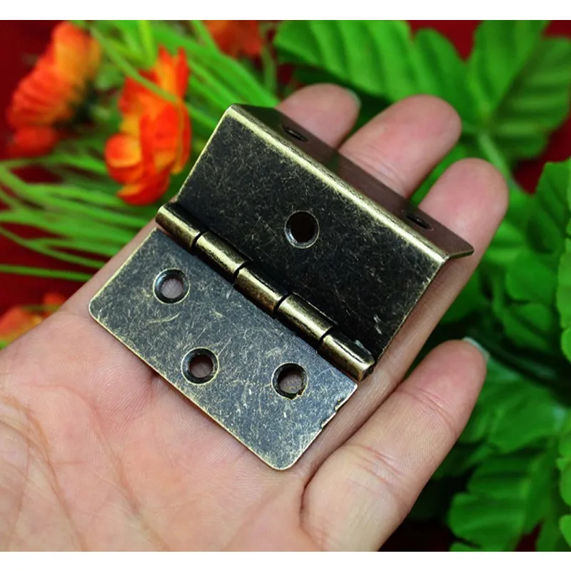 

12Pcs ,44*45*22mm Cabinet Door Luggage Hinge,Double Hinge Decor,Furniture Decoration,Antique Vintage Old Style,Bronze Tone