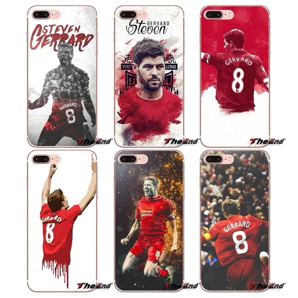 

For Samsung Galaxy S2 S3 S4 S5 MINI S6 S7 edge S8 S9 Plus Note 2 3 4 5 8 Coque Fundas footballer Steven Gerrard 8 TPU Shell Case