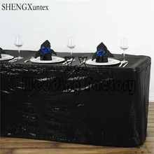 Элегантный дизайн скатерти с пайетками юбка \ скатерть для свадебного украшения