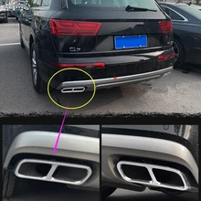 2 обновления 4 отверстия из нержавеющей стали для AUDI Q7-19 4 м автомобиля Задний Выхлопной Трубы крышка отделка глушитель Высокое качество аксессуары