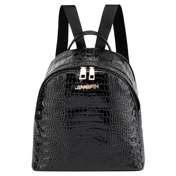 

CONEED 2019 Fashion Women Travel Student Backpack Alligator Pattern School Bag Shoulder Bag 19MAR15