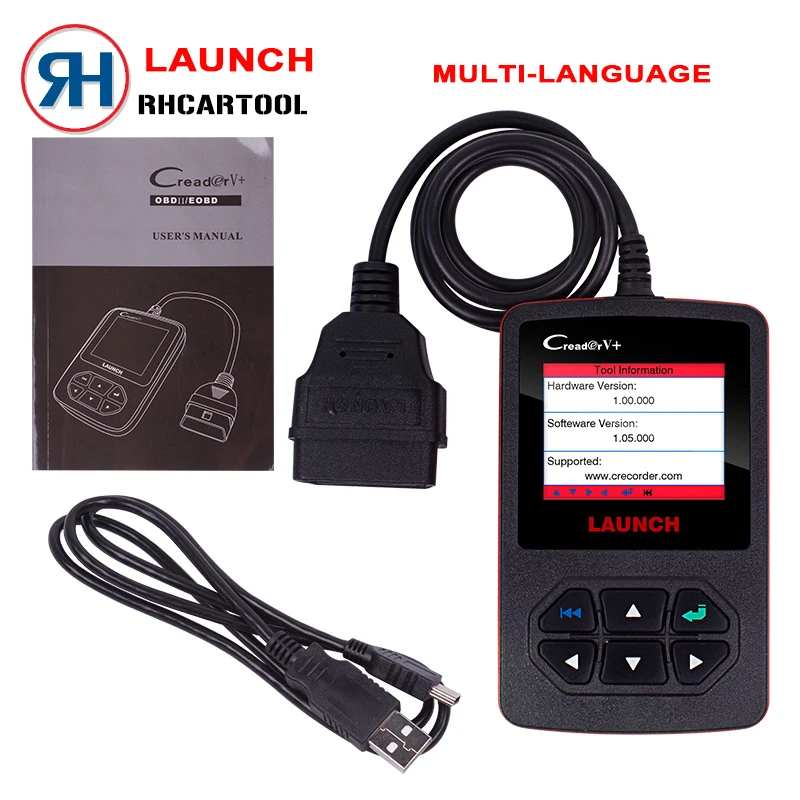 

100% Original Launch Creader V+ OBD2 code Reader scanner CReader V Plus OBDII diagnostic tool Update Free online