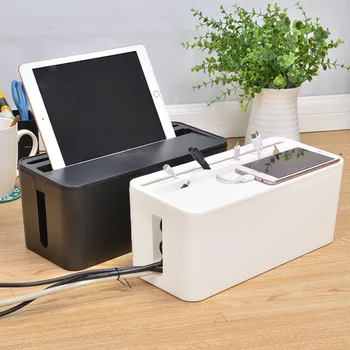 

1PC Plastic Wire Storage Box Power Line Storage organizer Cable collect Cases Junction Can Power Strip Cord Storage Box OK 0687