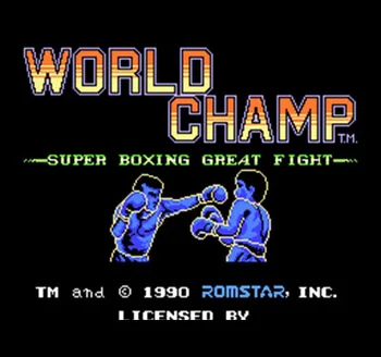 

World Champ Region Free 8 Bit Game Card For 72 Pin Video Game Player