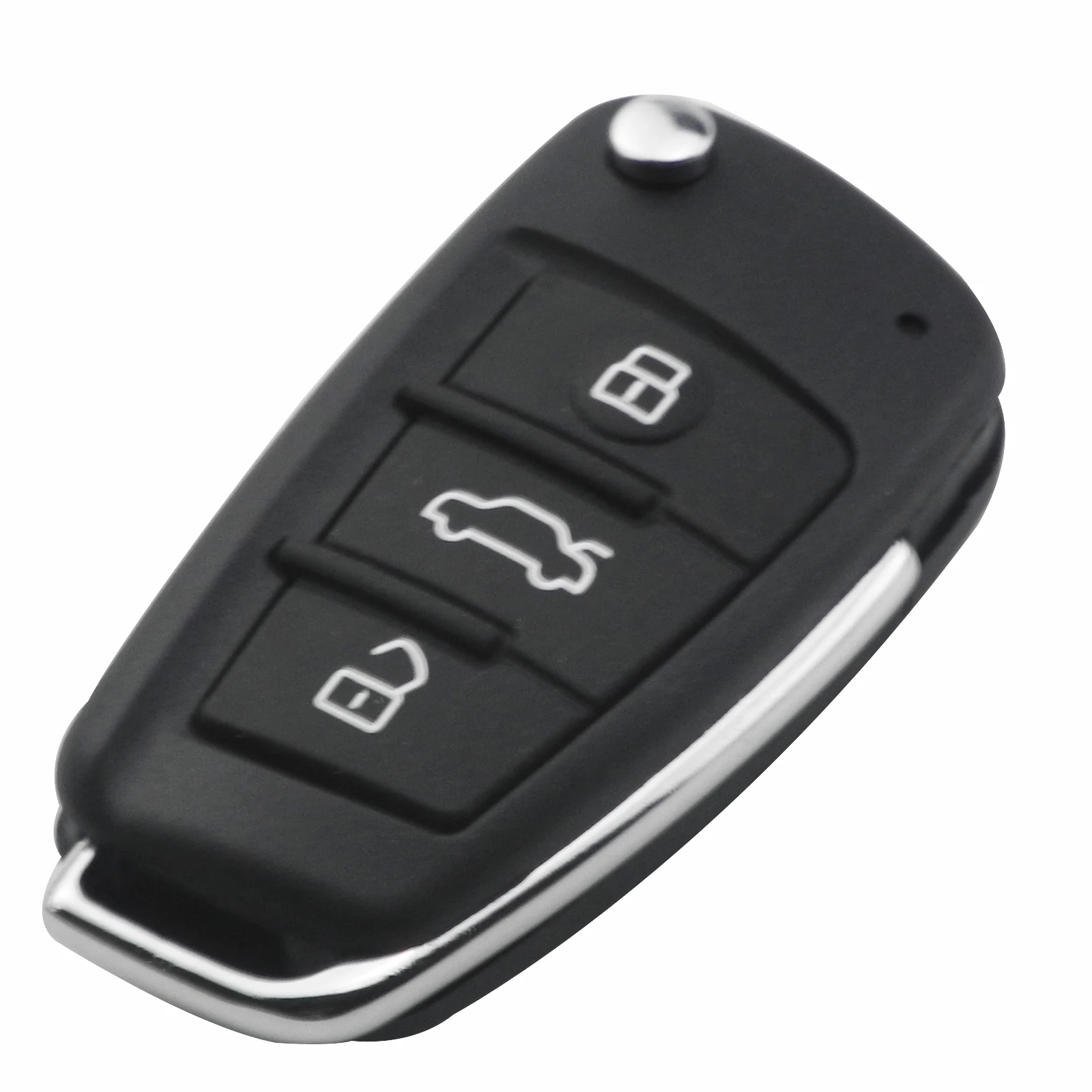 Jingyuqin 3/4 кнопки раскладная откидная оболочка ключа дистанционного управления брелок для Audi A6L Q7 A2 A3 A4 A6 A6L A8 TT 2008 2009 2010 2011 Fob чехол - Количество кнопок: 3 Кнопки