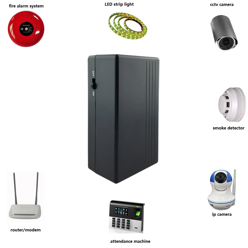 Home security system use DC ups uninterruptible power supply 5V 12Ah