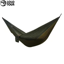 24 Color 2 Personas Paracaídas Portátil Hamaca Supervivencia Acampar Jardín Flyknit Caza Ocio Hamaca de Viaje Doble Persona Hamak