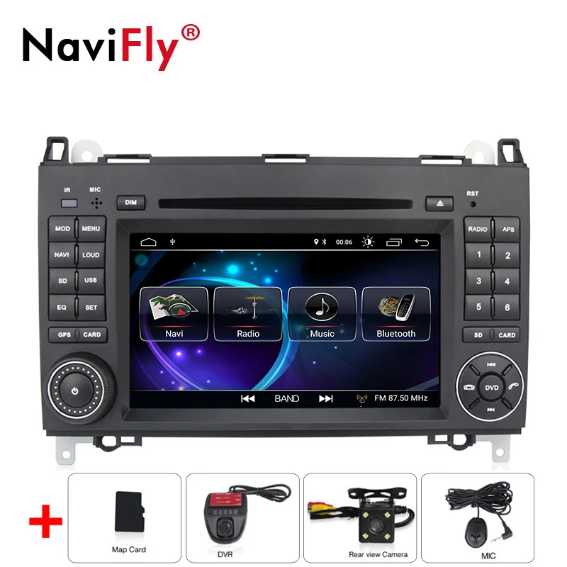 

NaviFly 2 Din Andriod 8.1 car multimedia player for Mercedes Benz W245 W169 Viano Vito Sprinter A180 A160 B180 B200 GPS Radio