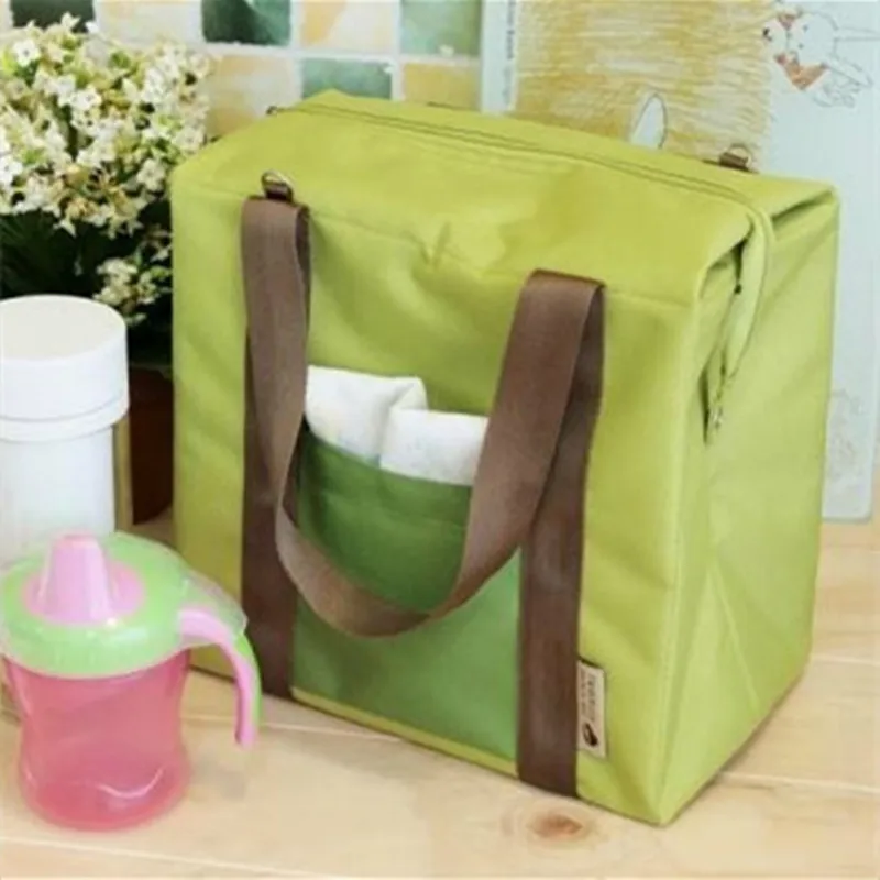 

Waterproof Bento Pouch Lunch Bag Container Thermal Insulated Cooler Lunch Travel Tote Picnic Bag Zipper Crossbody Shoulder Bag