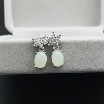 

925 Tremella nail fashion earring natural flower earrings