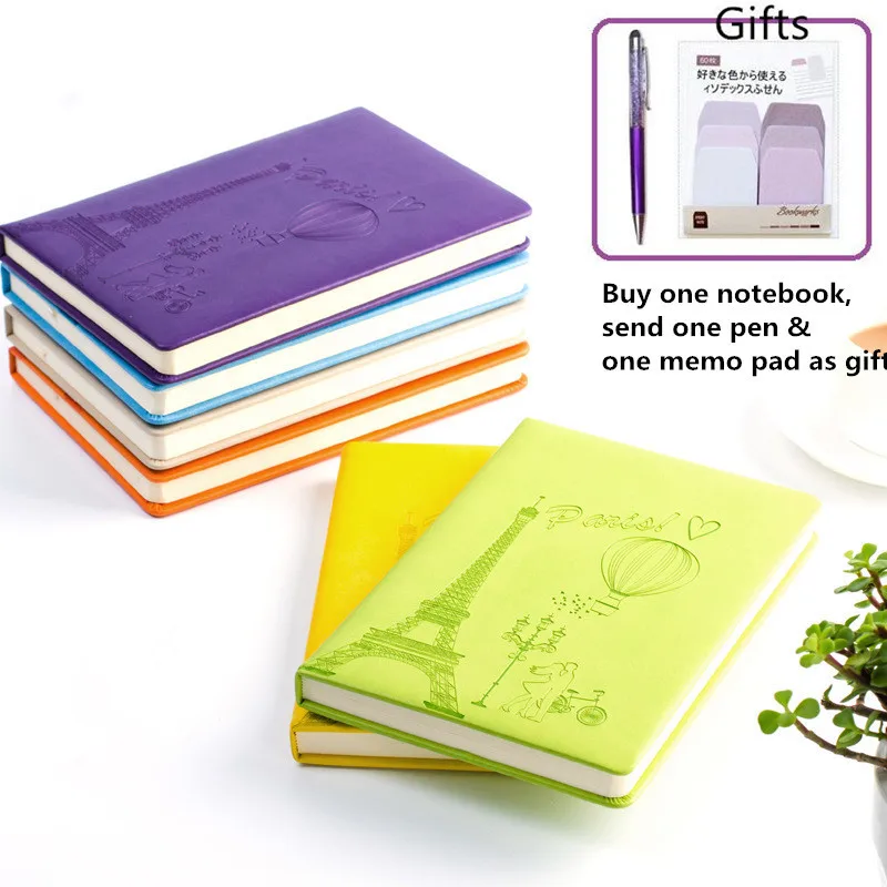 

Colorful A5 PU Leather Notebook 130 Sheets Journal Diary Planner Agenda 2018 Stationery Supplies Organizer Gift papelaria 01734