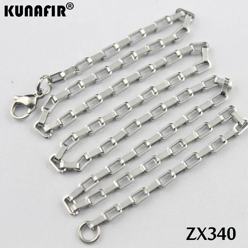 Цепочка Из Нержавеющей Стали ZX340 длиной 14 38 дюймов 3 0 мм 20 шт.|box chain|chain stainlessstainless
