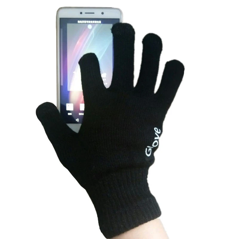Новинка, унисекс, хлопковые перчатки с сенсорным экраном, модные, теплые, для взрослых, одноцветные, варежки для мужчин и женщин, зимние, ветрозащитные, наручные перчатки