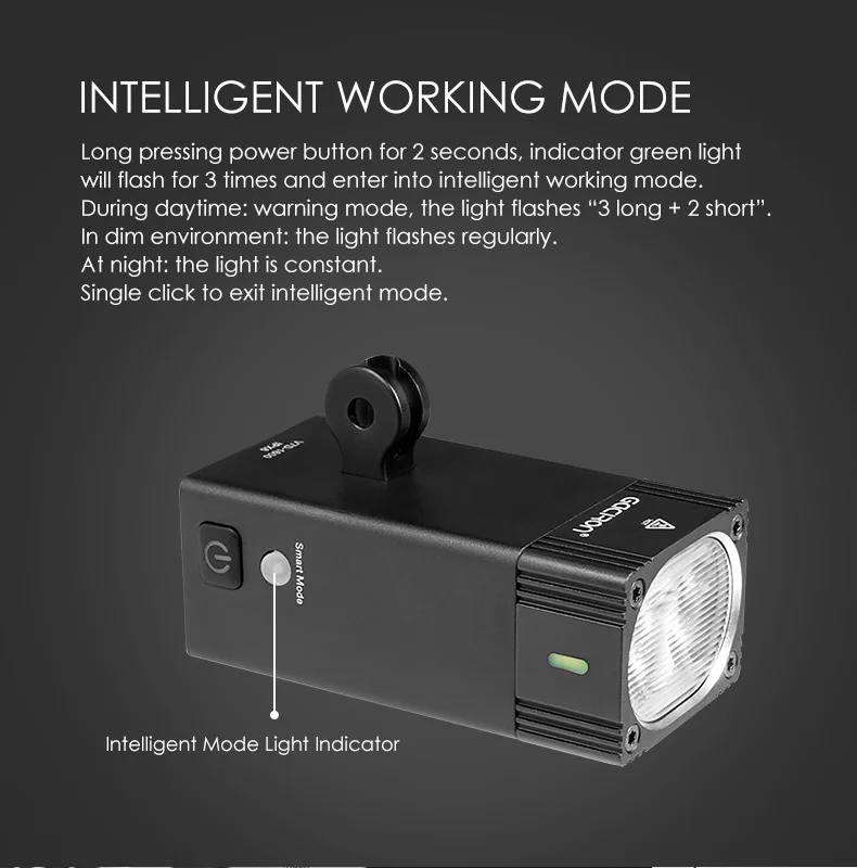 Best Gaciron Intelligent V7D-1000/1600Lumen Mountain Bicycle Light Front USB Rechargeable IPX6 Waterproof Bicycle Light For Race 9