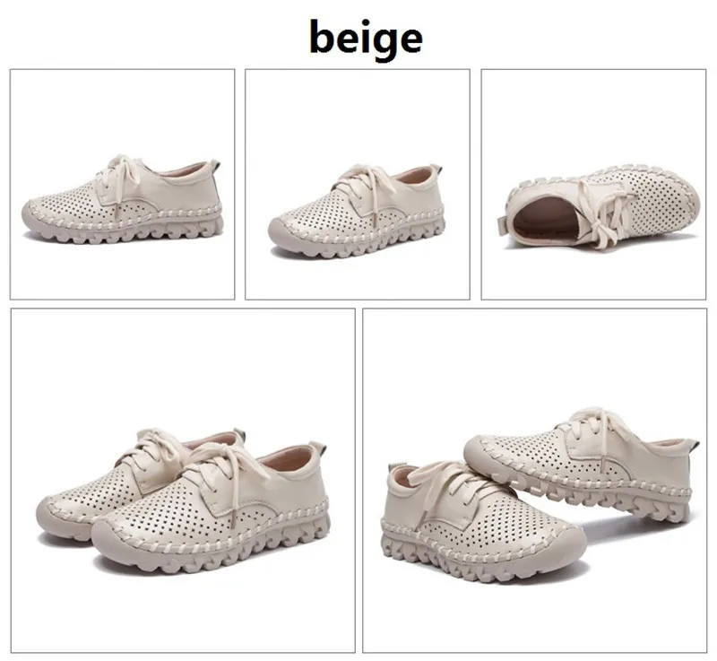 DRFARGO/весенне-летняя обувь; женская обувь из натуральной кожи на плоской подошве с вырезами; дышащая мягкая обувь на шнуровке; Femme Chaussure; Размеры 35-40
