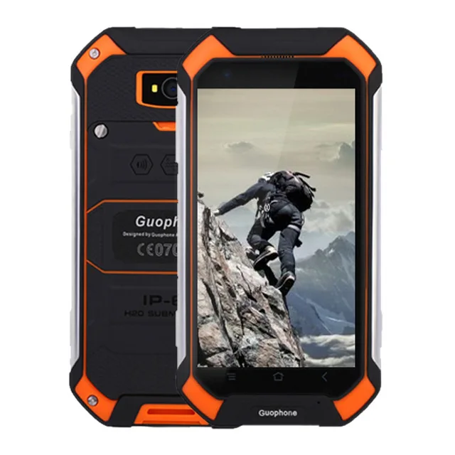 Смартфон GuoPhone V19 Android MTK6580 четырехъядерный Экран 4,5 дюймов 1 ГБ ОЗУ 8 Гб ПЗУ IP68 Ударопрочный пылезащитный Мобильный телефон - Цвет: Оранжевый