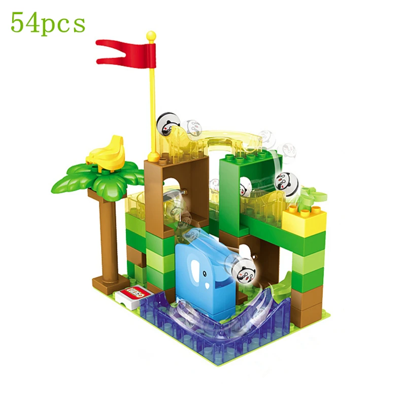 Baby Kids Educational Toy DIY Marble Construction Race Run Building Blocks Compatible with legoed Duplo Bricks Toys for Children Baby Kids Educational Toy DIY Marble Construction Race Run Building Blocks Compatible with legoed Duplo Bricks Toys for Children