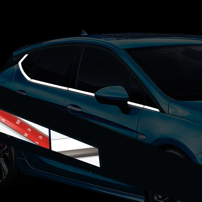 Для Opel Astra K Hatchback 2015 2019 нержавеющая сталь (L & R) нижнее украшение оконной рамы
