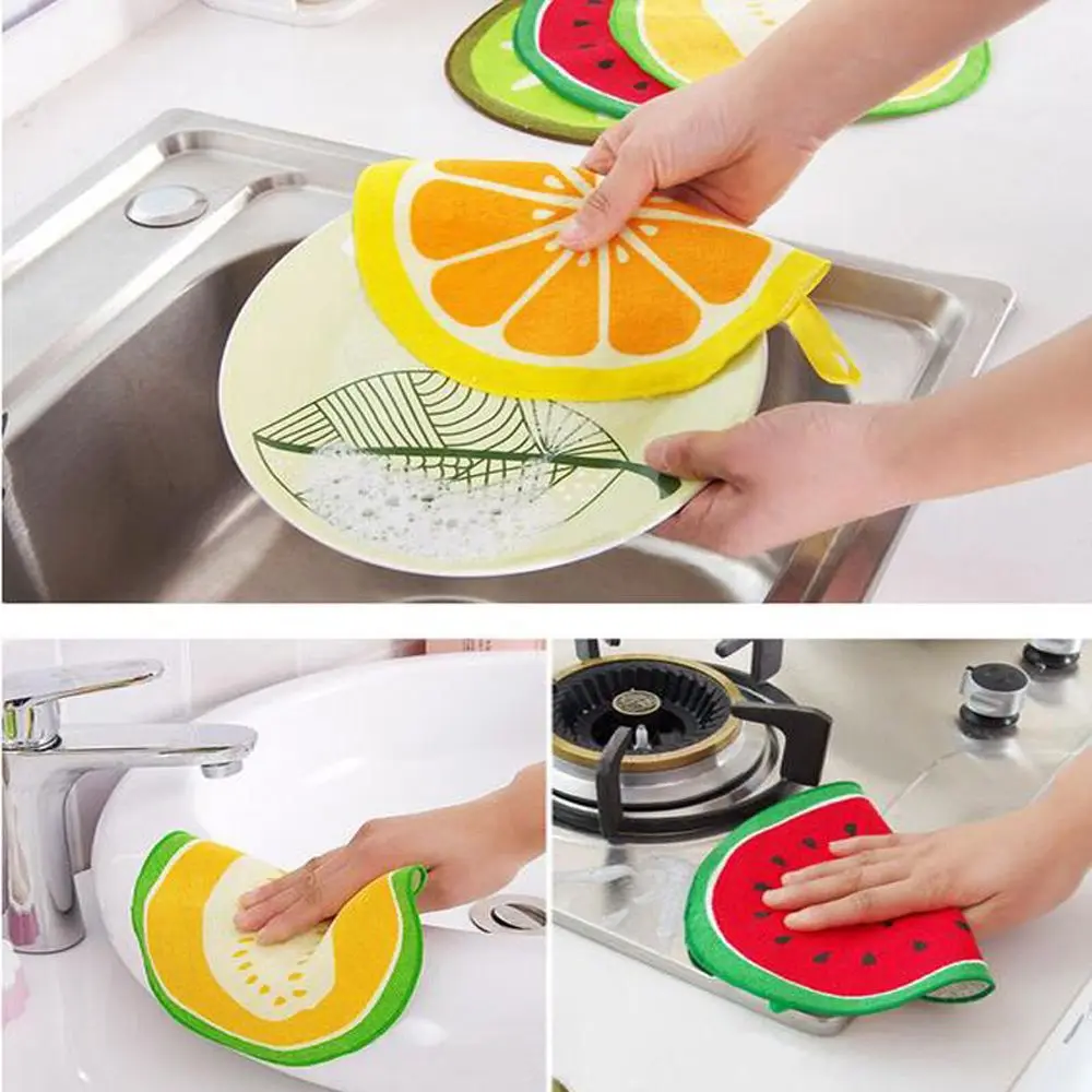 New Arrival Lovely Fruit Print Hanging Kitchen Hand Towel Microfiber