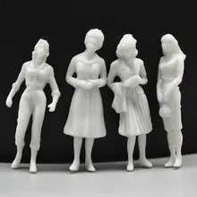 Teraysun 1:50 scale model people figures miniature white Architectural human HO ABS plastic peoples