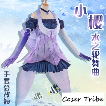 

[STOCK] 2018 Anime Cardcaptor Sakura KINOMOTO SAKURA Sweet Lolita Dress Gradient Color Cosplay Costume Halloween Free Shipping.