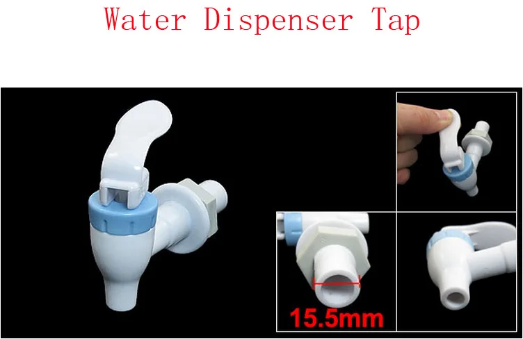 

White Blue Push Type Cooler Drink 7.3mm Exit Tap Faucet for Midea Water Dispenser 6pcs