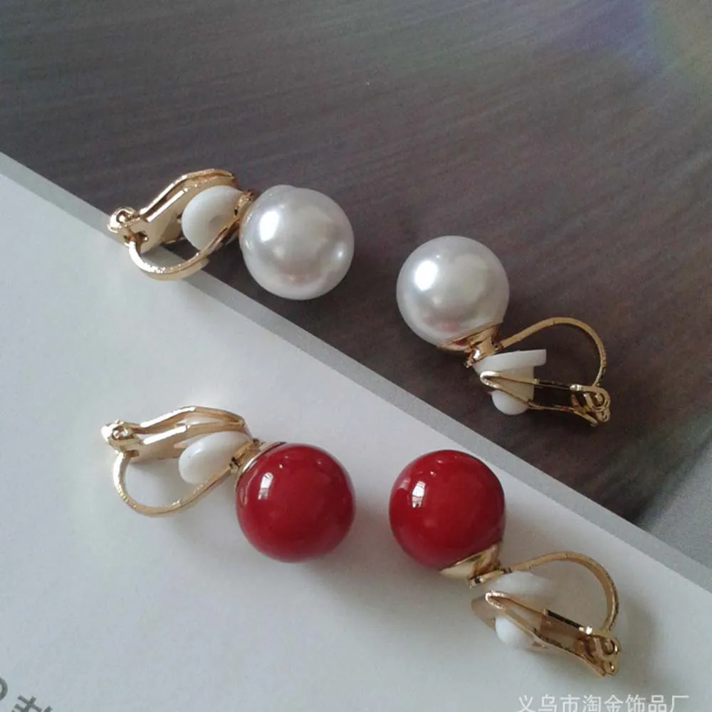JIOFREE Fashion Simple pearl clip on Earrings Non Piercing For Women Elegant Simulated Pearl Jewelry Brincos ear clip earrings clip earrings ear clip ear accessories
