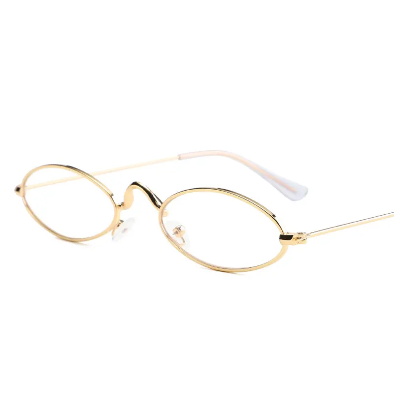 Маленькие круглые очки, винтажные Ретро стимпанк Солнцезащитные очки, трендовые очки для женщин, унисекс, сплав, солнцезащитные очки, фирменный дизайн, UV400 - Цвет линз: Золотой