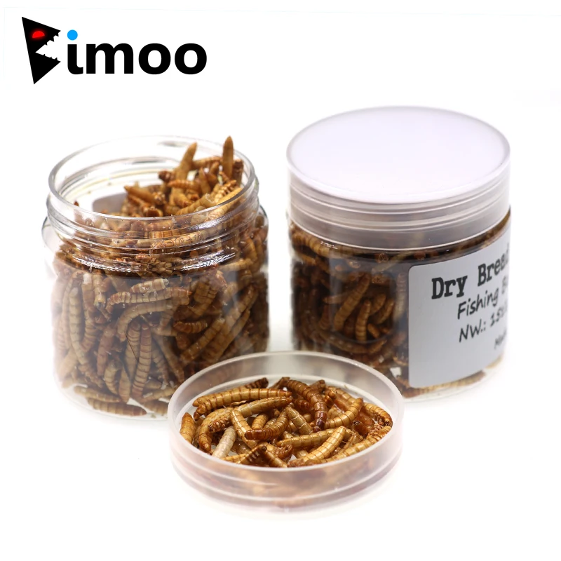 

Bimoo 1 Bottle Carp Fishing Bait Dry Bread Worm Fresh Water Fish Insect Baits Mealworms