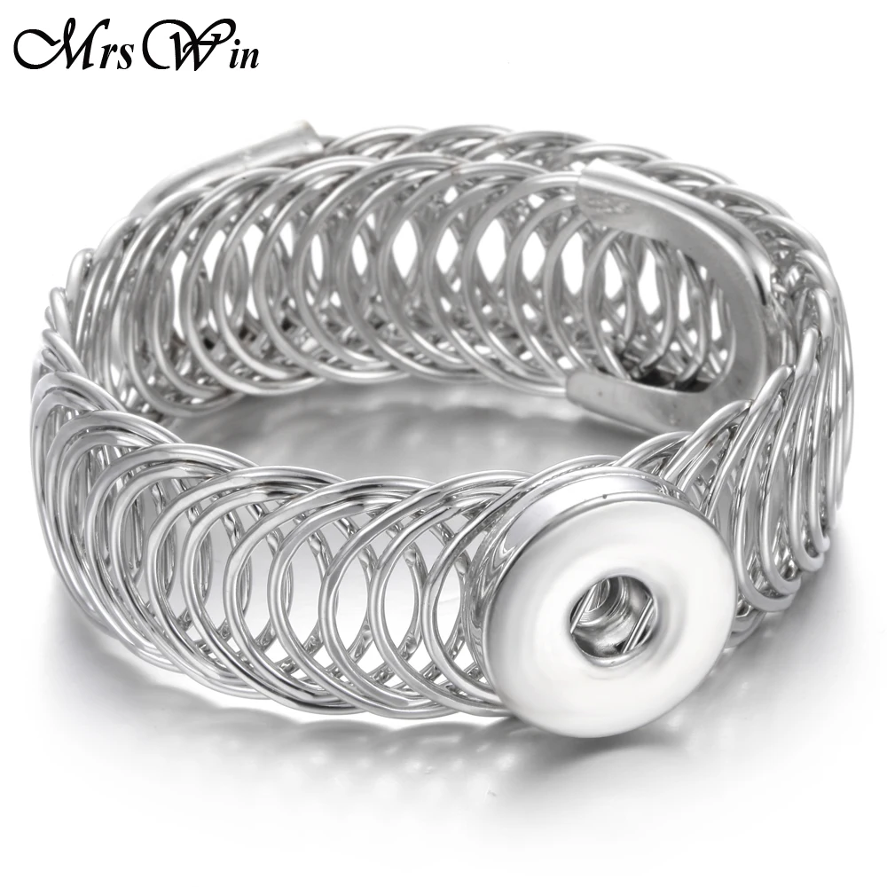 

New Metal Snap Button Bracelet Bangle 18 Designs 18mm Snap Jewelry Gold Silver Cuff Snap Bracelet Bangles Buttons Jewelry