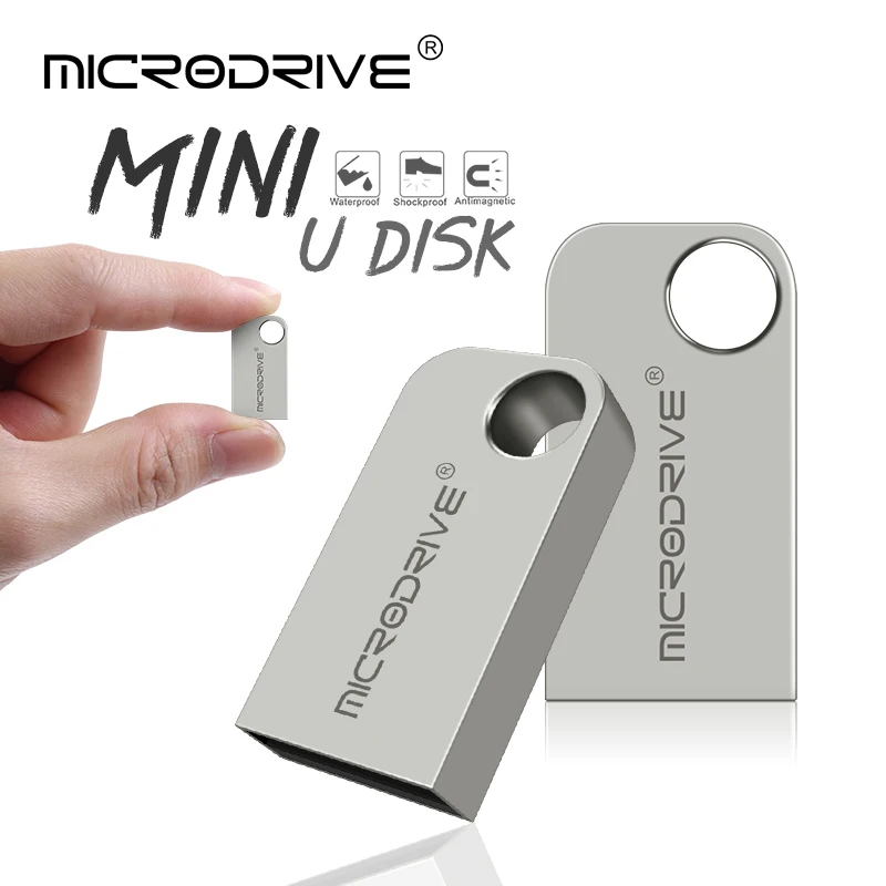 Супер мини USB флеш-накопитель 4 ГБ 8 ГБ 16 ГБ 32 ГБ 64 Гб 128 Гб карта памяти USB ключ с кольцом для ключей Micro Mini USB ручка-диск
