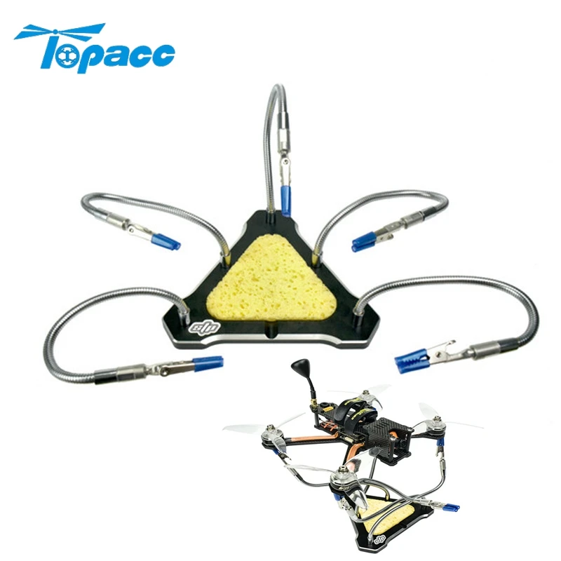 

Five Arms Aluminum Alloy CNC Functional Strange Five Hand Triangle Soldering Station for RC Drone Helicopter Toys Tools DIY