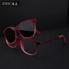 Ibboll Винтаж Для женщин поляризованных солнцезащитных очков Мода клип на солнцезащитные очки для Для мужчин Брендовая Дизайнерская обувь солнцезащитных очков мужской Óculos De Sol 6209