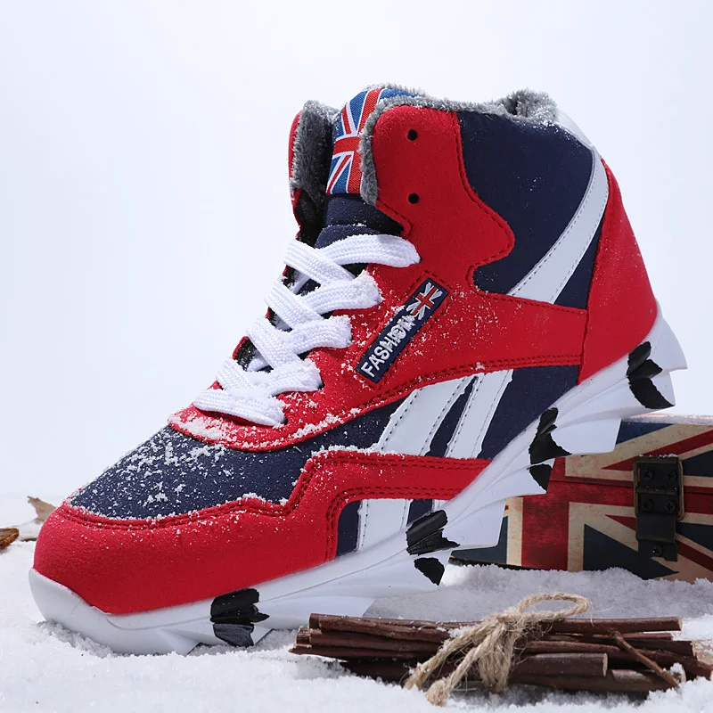 

Autumn Winter Men Vulcanized Shoes Outdoor Plush Warm Snow Casual Shoes Men Comfortable Soft Wear-resistant Leisure Male Sneaker