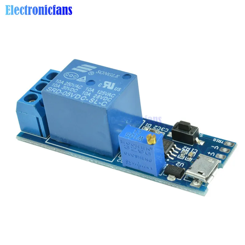 

Micro USB Power 5V -30V Delay Relay Timer Control Module Trigger Delay Switch Micro USB Power Two Power Supply Interface