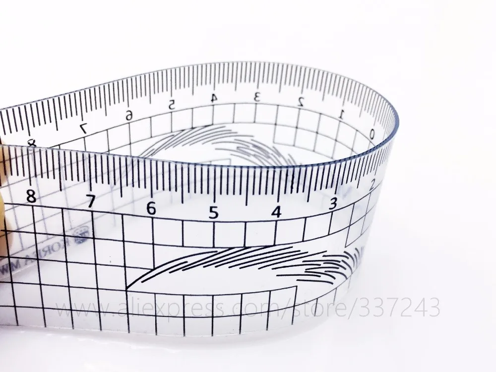 100 pcs Eyebrow Stencil Shaper Ruler Measure Tool Makeup Reusable Measures Black Eyebrows tattoo templates |