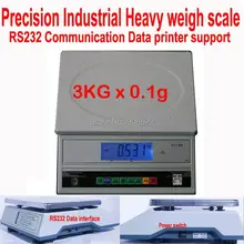 Точность 3кг х 0,1g 418 0,1g-3 кг RS232 данных принт промышленные весы Измерение веса весы кухонные весы для продуктов