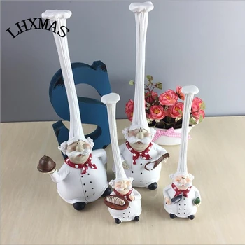 

2pcs/lot Cute Resin Crafts Home Decoration Accessories Kitchen Decoration Cake Bakery Chef Mini Figurines Christmas Gifts E427