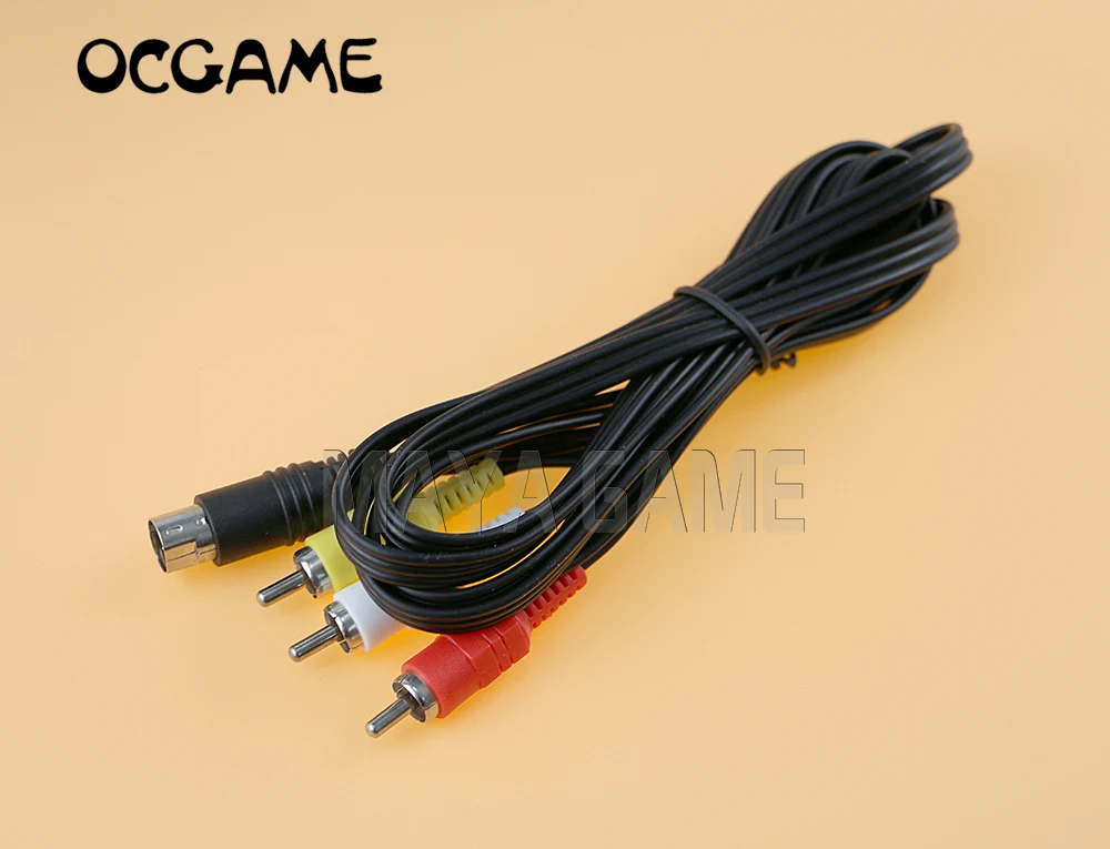 Прочный Аудио Видео AV кабель OCGAME 2 шт./лот 1 8 м 6 футов для Sega Saturn A/V RCA