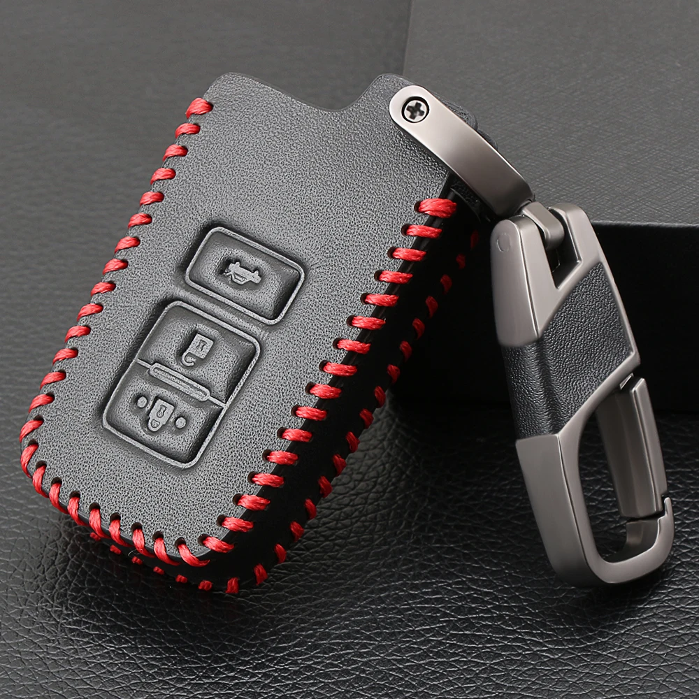 Leather Car Key Fob Case Holder Bag Key Cover For Toyota Yaris Camry Corolla Key