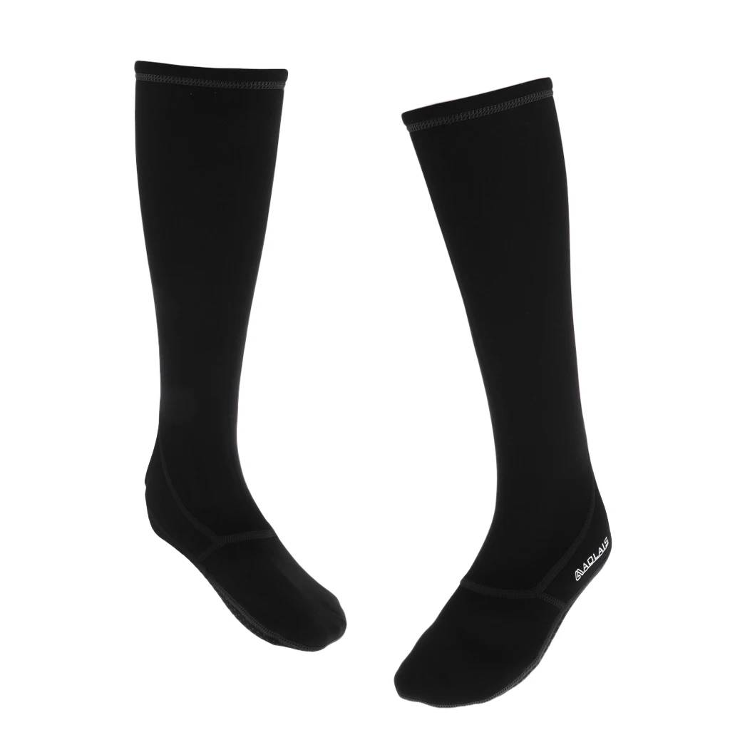 2 Pairs 3mm Neoprene Diving Socks Snorkeling Boots Shoes Black L+M Swimming Unisex Fins Socks Stockings Shoes
