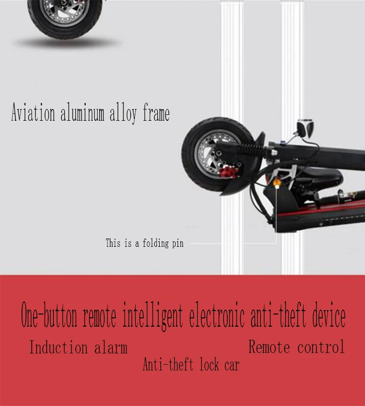 Top Electric Scooter with Seat 10inch Powerful Motor wheel kick scooter foldable electric Bike electric bicycle Adult scooters 2