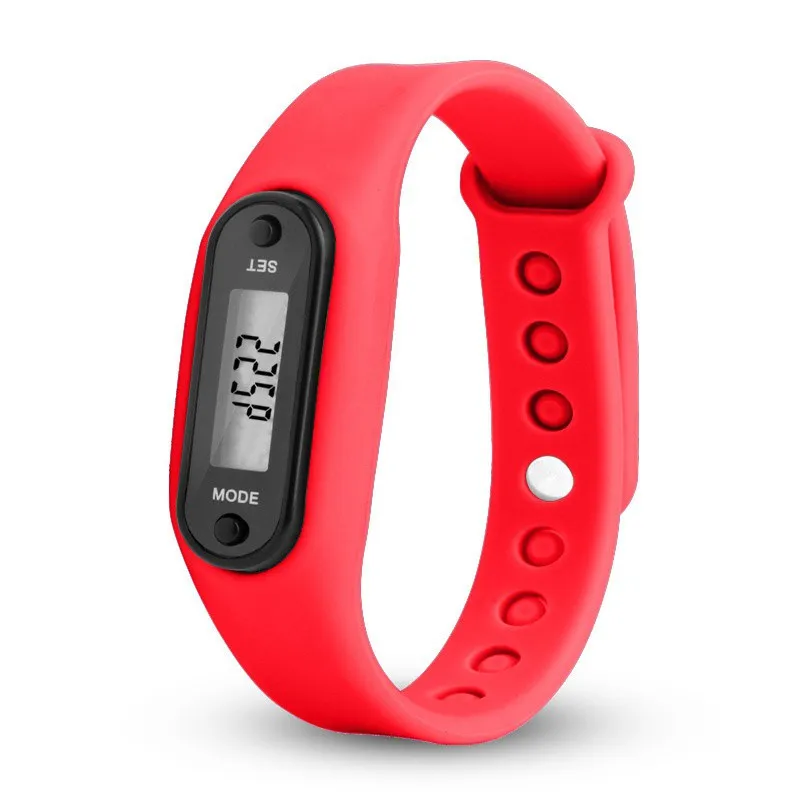 

Outdoor Gadget Silicone Counting Pedometer Black Calorie Adult Running Distance Counting Outdoor Sports Running