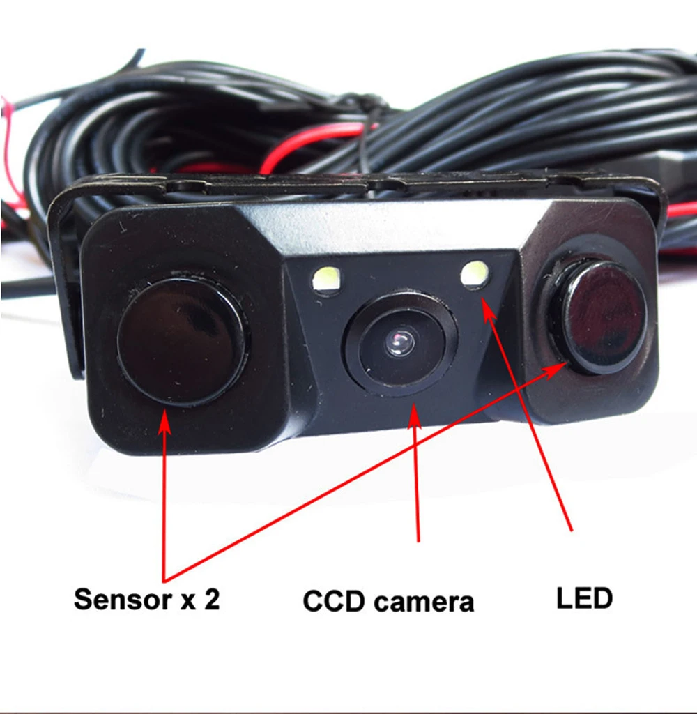 Парковочные датчики парктроники 3 в 1, радар ночного видения, автомобильные парковочные камеры заднего вида