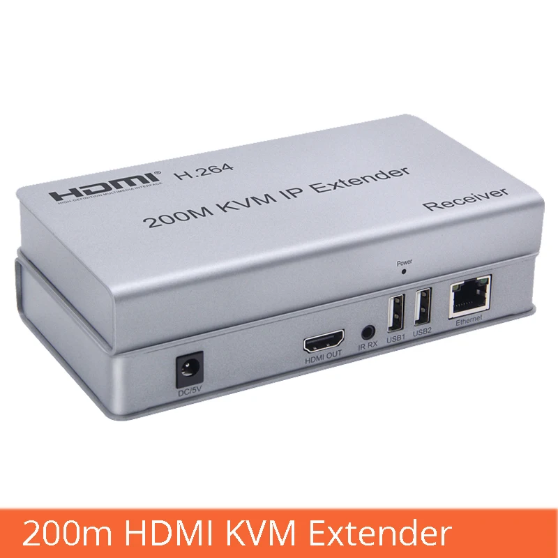 

hdmi kvm extender 200m hdmi to RJ45 network cable amplification transmission with USB interface mouse keyboard extension