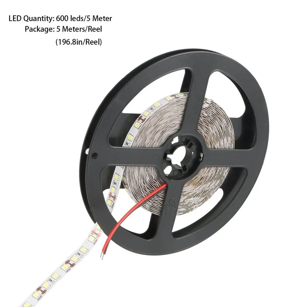 

10 PCS 5M 16ft 3528 SMD Non-Waterproof 600 LEDs Flexible Light LED Sticky Strip 12V